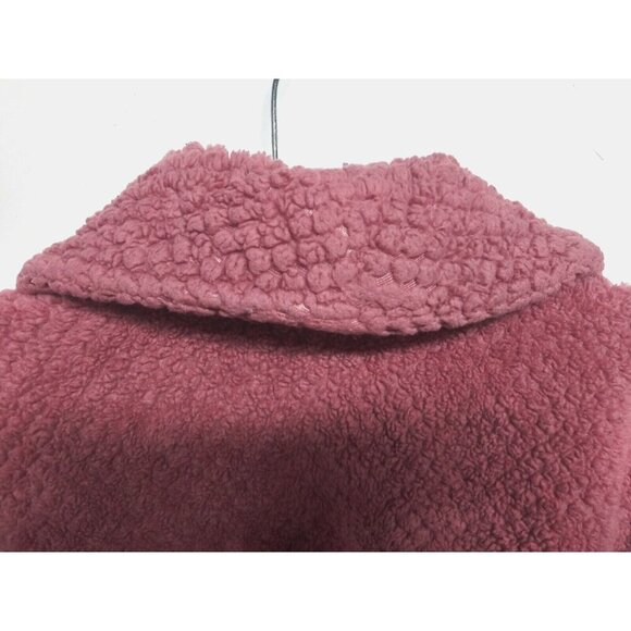 JASMINE ROSE intimate sleep robe/bath robe waffle-plush dusky pink tie pockets - Picture 6 of 8